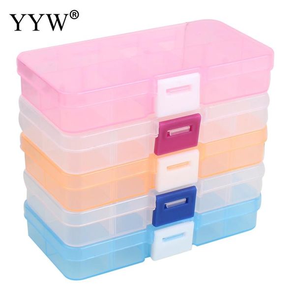 10 slots adjustable transparent jewelry storage box ring earring beads portable plastic organizer case travel bins, Pink;blue
10 slots adjustable transparent jewelry storage box ring earring beads portable plastic organizer case travel bins, Pink;blue