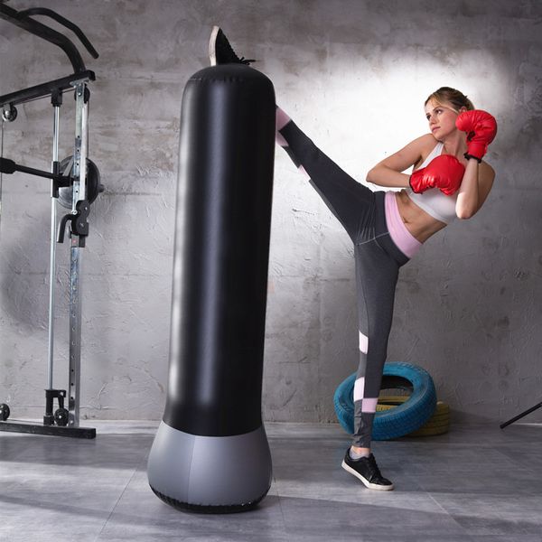 1.6 m inflatable boxing column children's black tumbler thickened strike column punch bag
1.6 m inflatable boxing column children's black tumbler thickened strike column punch bag
