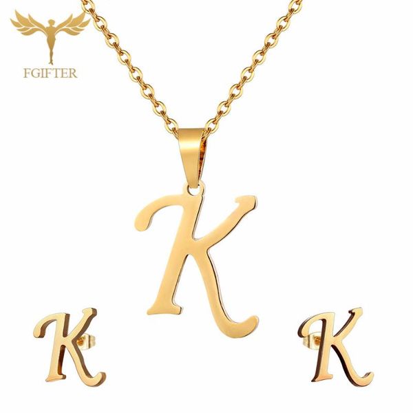 cute children jewelry set 26 letters pendant necklace and earrings stainless steel bijoux enfant joyeria acero inoxidable, Silver
cute children jewelry set 26 letters pendant necklace and earrings stainless steel bijoux enfant joyeria acero inoxidable, Silver