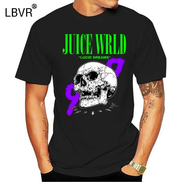 juice wrld lucid dreams 999 skull tee black loose size tee shirt