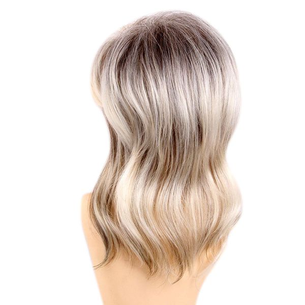 15 inch women hair wig mixed color curly wave full wig medium human hair wig heat ok, Black
15 inch women hair wig mixed color curly wave full wig medium human hair wig heat ok, Black