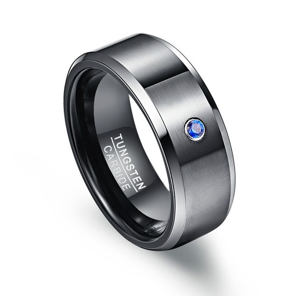 wedding rings men's 8mm tungsten carbide black brushed blue cubic zirconia band polished beveled size 7-12, Slivery;golden
wedding rings men's 8mm tungsten carbide black brushed blue cubic zirconia band polished beveled size 7-12, Slivery;golden