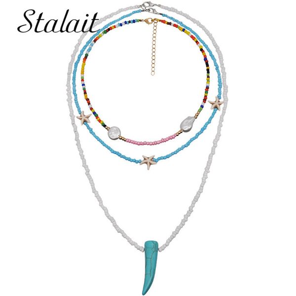 bohemian horns colorful long bead necklaces starfish multi layer clavicle chain ethnic style color women, Golden;silver
bohemian horns colorful long bead necklaces starfish multi layer clavicle chain ethnic style color women, Golden;silver