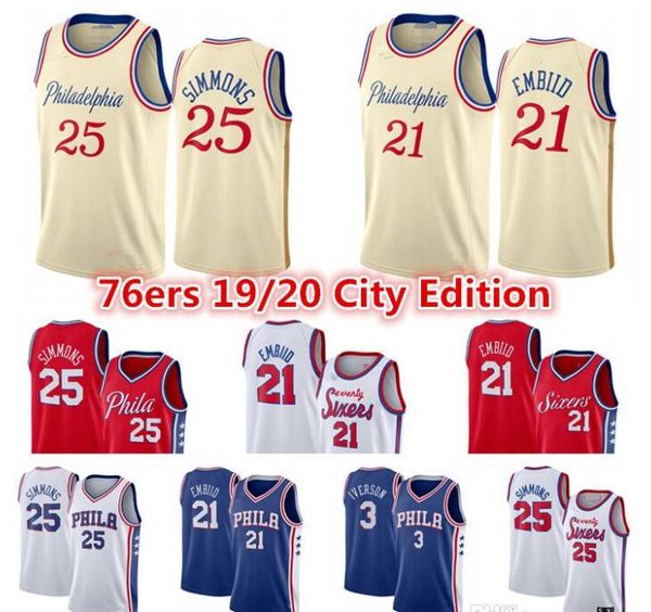 2020 joel 21 embiid ben 25 simmons jersey al horford allen 3 iverson philadelphia 76ers sixers city cream edition basketball jersey, Black;red
2020 joel 21 embiid ben 25 simmons jersey al horford allen 3 iverson philadelphia 76ers sixers city cream edition basketball jersey, Black;red