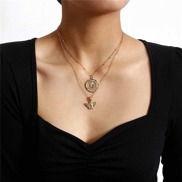 Luokey Women Fashion Baby Angel Necklace Vintage Round Coin Portrait Choker Necklace Long Chain Korean Style Trendy Jewelry 2020, Silver
Luokey Women Fashion Baby Angel Necklace Vintage Round Coin Portrait Choker Necklace Long Chain Korean Style Trendy Jewelry 2020, Silver