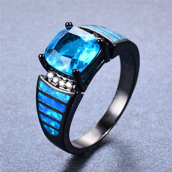 wedding rings cute female blue fire opal ring fashion 14kt black gold for women promise love engagement, Slivery;golden
wedding rings cute female blue fire opal ring fashion 14kt black gold for women promise love engagement, Slivery;golden