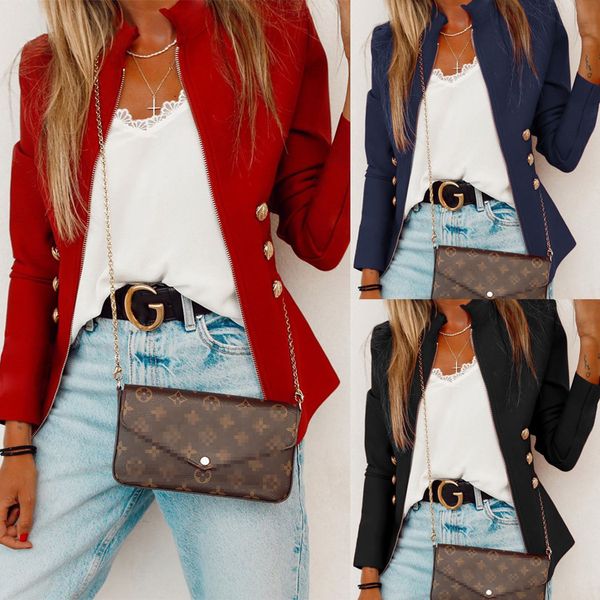 2023 fashion womens jackets vintage short jacket women autumn buttons zip coat fashion solid color long sleeve slim cardigan overcoat street, Black;brown
2023 fashion womens jackets vintage short jacket women autumn buttons zip coat fashion solid color long sleeve slim cardigan overcoat street, Black;brown