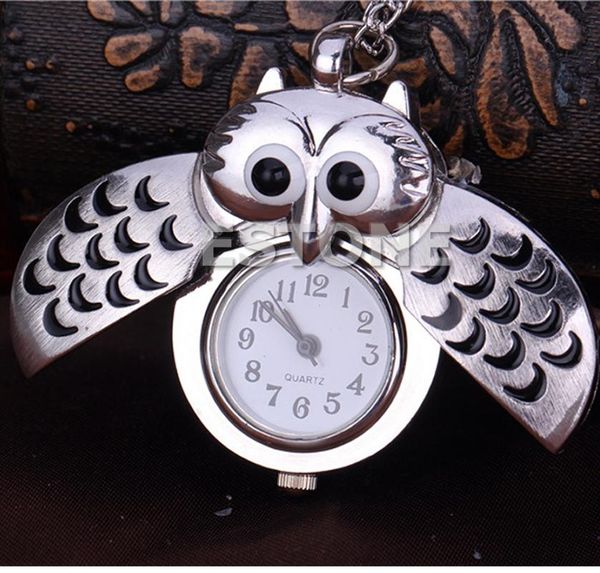 vintage steampunk retro bronze design pocket watch quartz pendant necklace gift, Silver
vintage steampunk retro bronze design pocket watch quartz pendant necklace gift, Silver