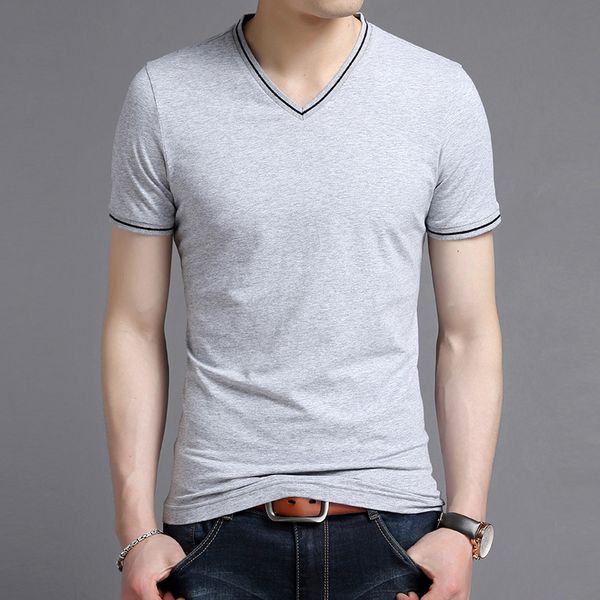 2020 new men summer pure cotton t-shirts fashion slim short sleeve v neck t shirt men solid color tees, White;black
2020 new men summer pure cotton t-shirts fashion slim short sleeve v neck t shirt men solid color tees, White;black