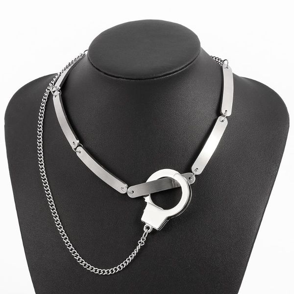 chokers hip hop handcuffs pendant necklace stainless steel rock women men choker necklaces punk jewelry accessories, Golden;silver
chokers hip hop handcuffs pendant necklace stainless steel rock women men choker necklaces punk jewelry accessories, Golden;silver