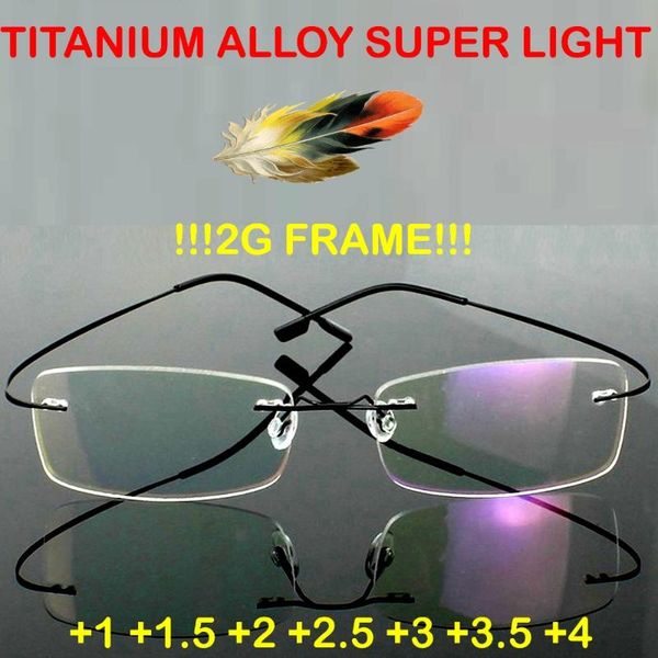 gafas de lectura =2020 genuine=brand titanium 2g frame super light rimless ultra reading glasses +1 +1.5 +2 +2.5 +3 +3.5 +4, White;black
gafas de lectura =2020 genuine=brand titanium 2g frame super light rimless ultra reading glasses +1 +1.5 +2 +2.5 +3 +3.5 +4, White;black
