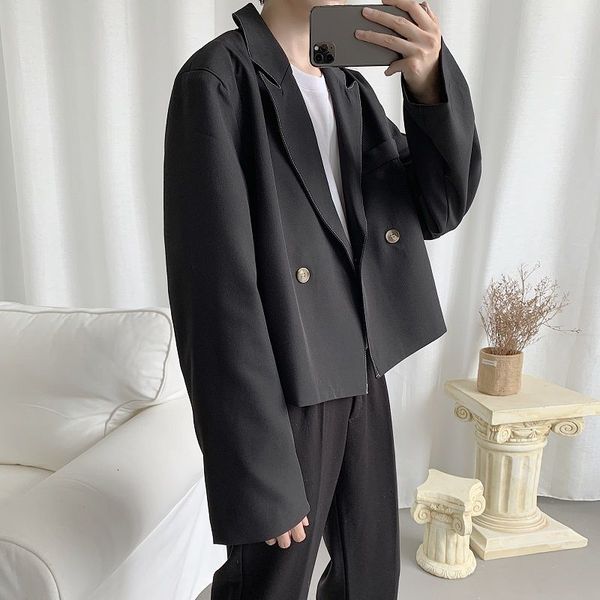 2020 spring and autumn new youth popular men's loose solid color double-breasted suit fashion casual black m-2xl, White;black
2020 spring and autumn new youth popular men's loose solid color double-breasted suit fashion casual black m-2xl, White;black