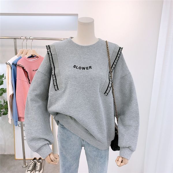 2020 new autumn women cotton sweatshirt korean ulzzang letter embroidery casual sweat coat female loose pullover sweatshirts, Black
2020 new autumn women cotton sweatshirt korean ulzzang letter embroidery casual sweat coat female loose pullover sweatshirts, Black