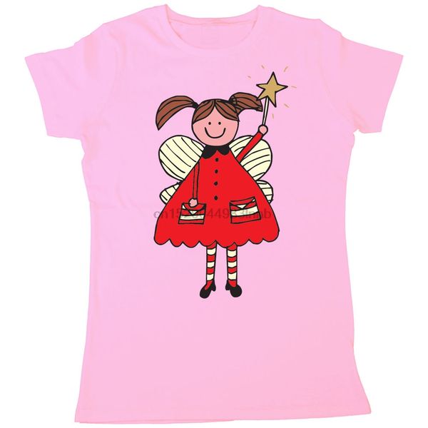 carino fata di natale donna festa di natale t-shirt loose size tee shirt