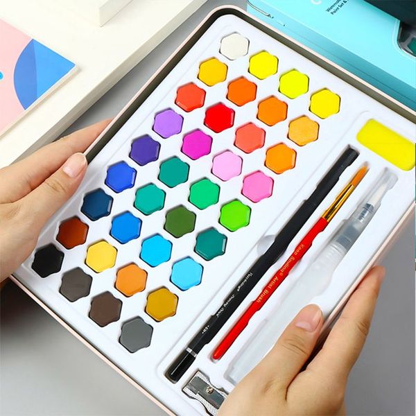 watercolor pigment set 36-color watercolor paint student hand-painted portable painting set iron box water color art supply c26
watercolor pigment set 36-color watercolor paint student hand-painted portable painting set iron box water color art supply c26
