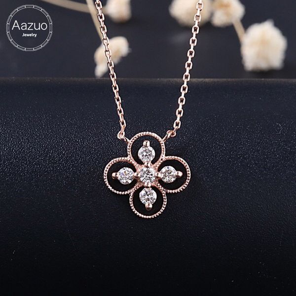 aazuo real diamonds 100% 18k rose gold flower pendent with chain necklace gifted for women wedding link chain au750, Silver
aazuo real diamonds 100% 18k rose gold flower pendent with chain necklace gifted for women wedding link chain au750, Silver