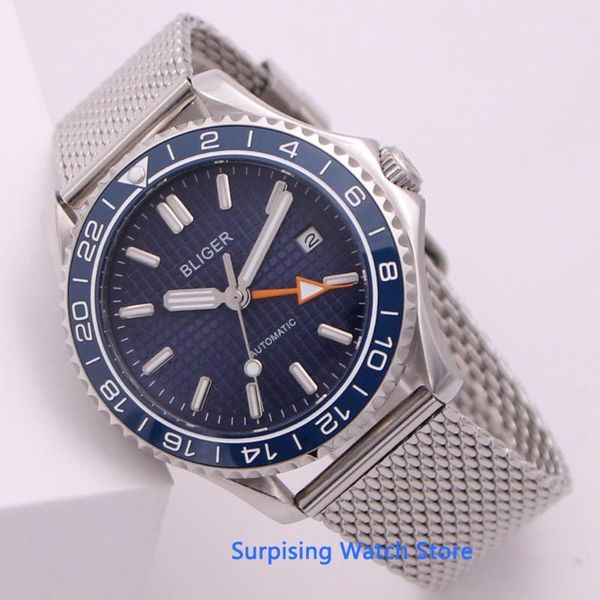 bliger 41mm blue dial automatic mechanical mens gmt watch fashion luminous date function clock wristwatch men, Slivery;brown
bliger 41mm blue dial automatic mechanical mens gmt watch fashion luminous date function clock wristwatch men, Slivery;brown