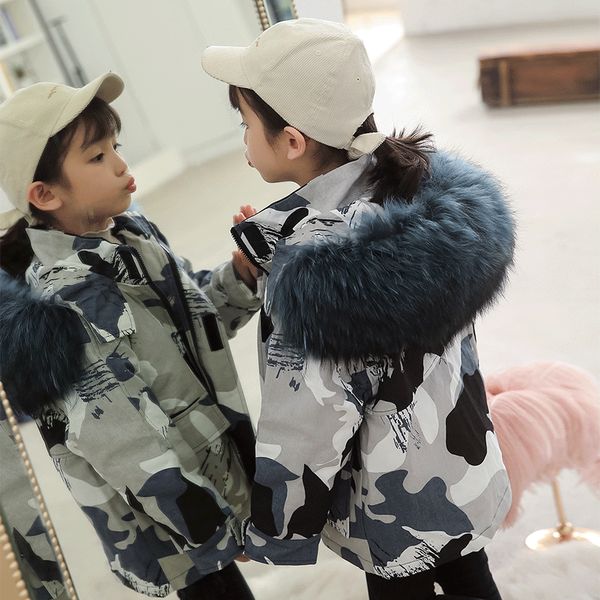2020 camouflage real fur boys winter coats kids parkas outerwear fur hooded girls jacket thick warm windproof children snowsuits, Blue;gray
2020 camouflage real fur boys winter coats kids parkas outerwear fur hooded girls jacket thick warm windproof children snowsuits, Blue;gray
