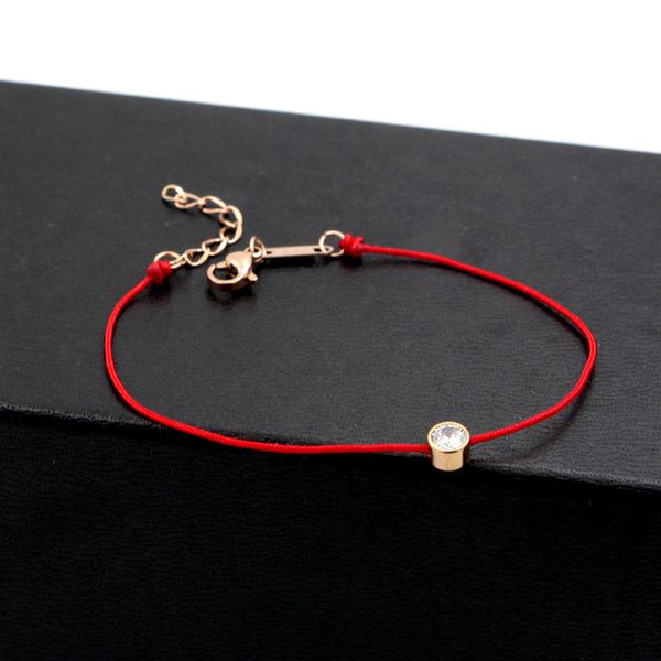 new handmade red rope bangle charm round crystal chain bracelet rose gold color women female wedding gift, Black
new handmade red rope bangle charm round crystal chain bracelet rose gold color women female wedding gift, Black