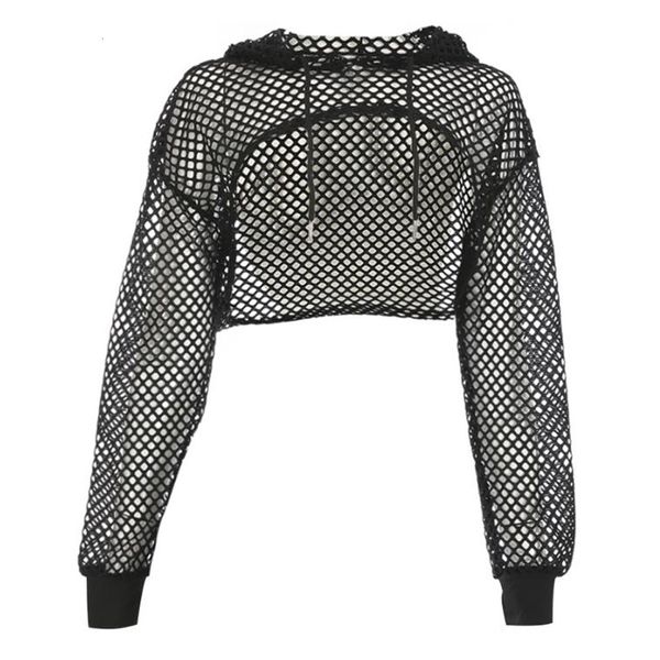 women black fishnet hoodie summer autumn long sleeve see through mesh cropped loose high low streetwear hooded sweatshirts
women black fishnet hoodie summer autumn long sleeve see through mesh cropped loose high low streetwear hooded sweatshirts