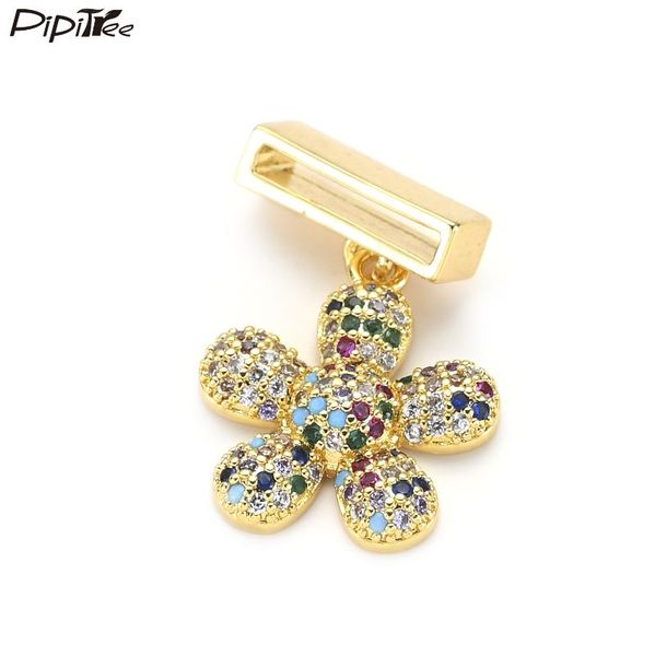 pipitree fashion zircon jewelry charms fit 10mm strap bracelet copper cz stones crystal flower charms pendant slider accessories, Bronze;silver
pipitree fashion zircon jewelry charms fit 10mm strap bracelet copper cz stones crystal flower charms pendant slider accessories, Bronze;silver
