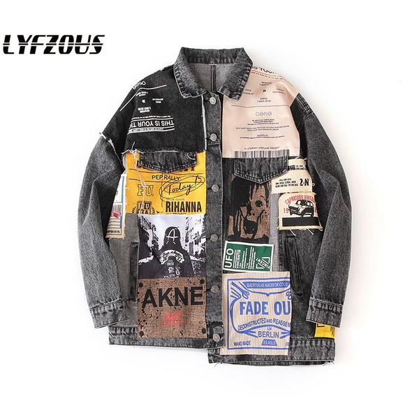 women hip hop denim jacket fashion long sleeve vintage print bomber jacket coats bf loose jeans jackets women outerwear couples, Black;brown
women hip hop denim jacket fashion long sleeve vintage print bomber jacket coats bf loose jeans jackets women outerwear couples, Black;brown
