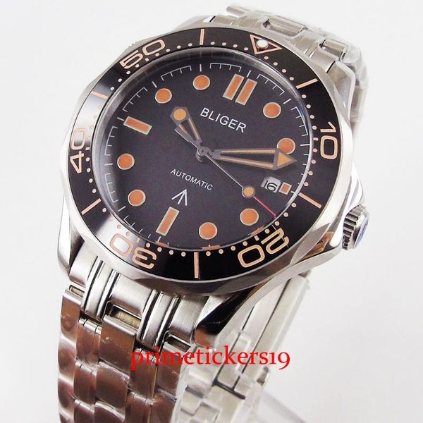 wristwatches bliger 41mm business sapphire glass mental strap rotating bezel date indicator automatic men's wristwatch, Slivery;brown
wristwatches bliger 41mm business sapphire glass mental strap rotating bezel date indicator automatic men's wristwatch, Slivery;brown