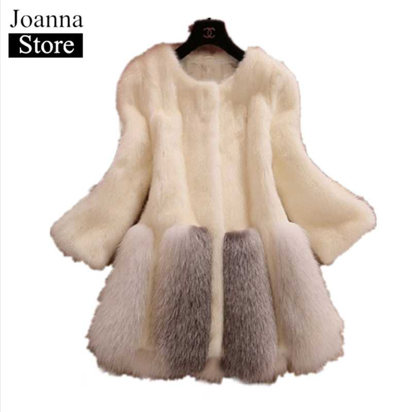 women's fur & faux winter women o-neck long thick coat white slim fluffy fake warm jacket plus size office ladies autumn coats, Black
women's fur & faux winter women o-neck long thick coat white slim fluffy fake warm jacket plus size office ladies autumn coats, Black