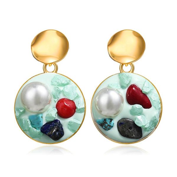 charming cute colorful stones pearl drop earrings exquisite unique gold color metal big earrings for women girls jewelry gift, Silver
charming cute colorful stones pearl drop earrings exquisite unique gold color metal big earrings for women girls jewelry gift, Silver