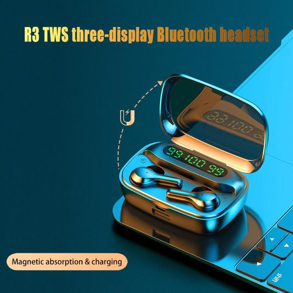 r3 tws bluetooth earphone wireless headphones led with microphone waterproof noise cancel headset earbuds 2000mah
r3 tws bluetooth earphone wireless headphones led with microphone waterproof noise cancel headset earbuds 2000mah