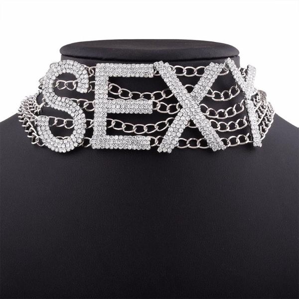 crystal choker necklaces for women rhinestone choker letters jewellery maxi statement necklace 2020 chocker accessories, Golden;silver
crystal choker necklaces for women rhinestone choker letters jewellery maxi statement necklace 2020 chocker accessories, Golden;silver