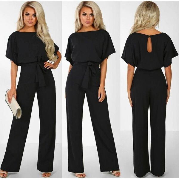 women lady long romper pant wide leg cold off shoulder strappy playsuit jumpsuit, Black;white
women lady long romper pant wide leg cold off shoulder strappy playsuit jumpsuit, Black;white