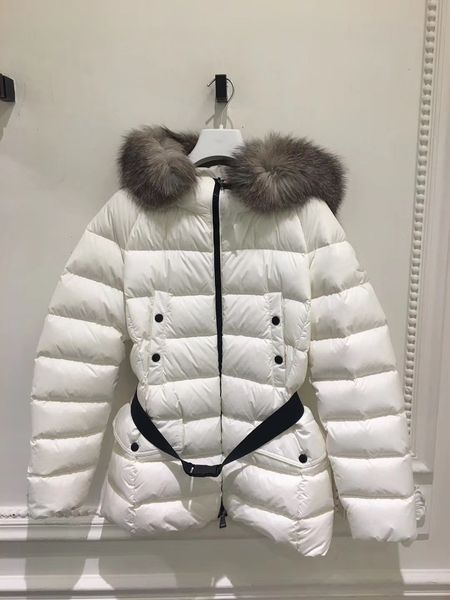 2020 thick hooded down coat luxury fox fur collar elegant belt turtleneck white duck down jacket ladies overcoat mo, Black
2020 thick hooded down coat luxury fox fur collar elegant belt turtleneck white duck down jacket ladies overcoat mo, Black