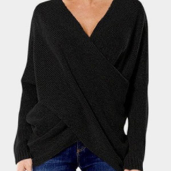 autumn and winter women pullover sweaters female drop-shoulder cross wrap sweater thread slim thickening sweater, White;black
autumn and winter women pullover sweaters female drop-shoulder cross wrap sweater thread slim thickening sweater, White;black
