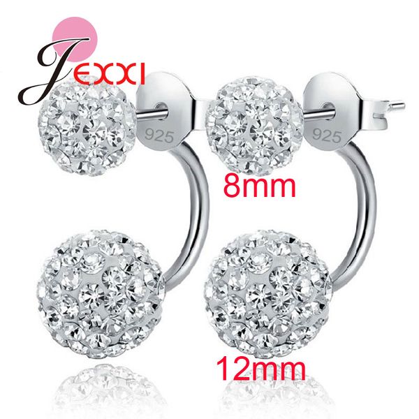 stud 11 colors 925 sterling silver shinning crystal cz disco beads double ball 12mm&8mm earrings women brincos jewelry, Golden;silver
stud 11 colors 925 sterling silver shinning crystal cz disco beads double ball 12mm&8mm earrings women brincos jewelry, Golden;silver