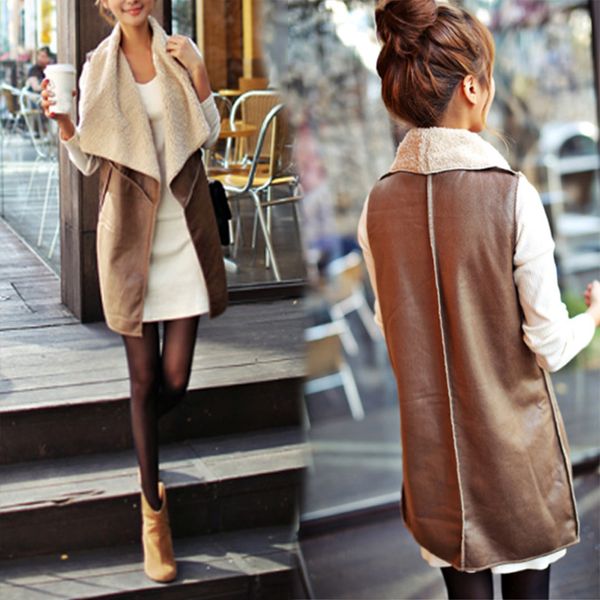 women's vests women leather jackets slim autumn winter faux lamb wool waistcoat sleeveless fur vest hood outerwear brown jacket, Black;white
women's vests women leather jackets slim autumn winter faux lamb wool waistcoat sleeveless fur vest hood outerwear brown jacket, Black;white