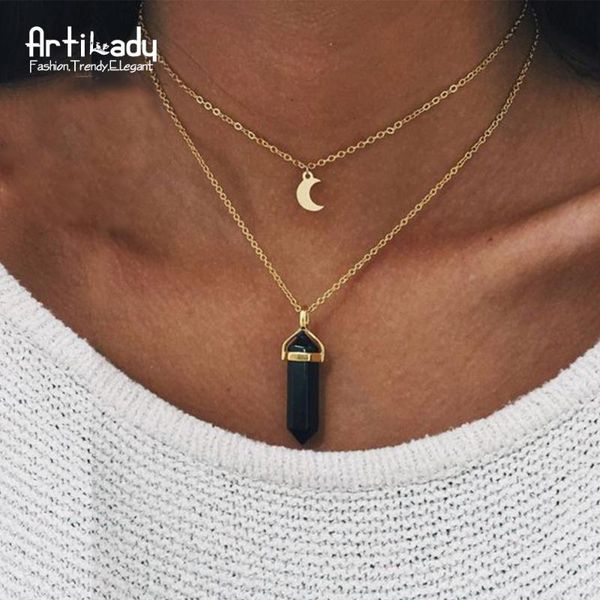 pendant necklaces artilady natural black agate moon choker necklace fashion gold plated amethyst turquoise crystal for women 11, Silver
pendant necklaces artilady natural black agate moon choker necklace fashion gold plated amethyst turquoise crystal for women 11, Silver