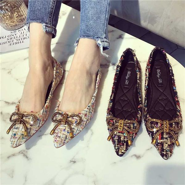 2020 autumn new pointed flat shoes women shoes plaid cloth shallow mouth rhinestone bow szapatillas mujer plus size 31-44, Black
2020 autumn new pointed flat shoes women shoes plaid cloth shallow mouth rhinestone bow szapatillas mujer plus size 31-44, Black