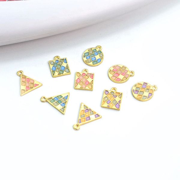 5pcs fashion geometry pendant multicolour mosaic alloy pendant korean style creative for christmas gift, Bronze;silver
5pcs fashion geometry pendant multicolour mosaic alloy pendant korean style creative for christmas gift, Bronze;silver