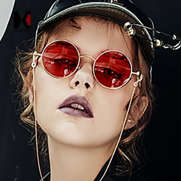 sunglasses shauna classic punk style women round retro men red tinted/clear lens goggle shades, White;black
sunglasses shauna classic punk style women round retro men red tinted/clear lens goggle shades, White;black