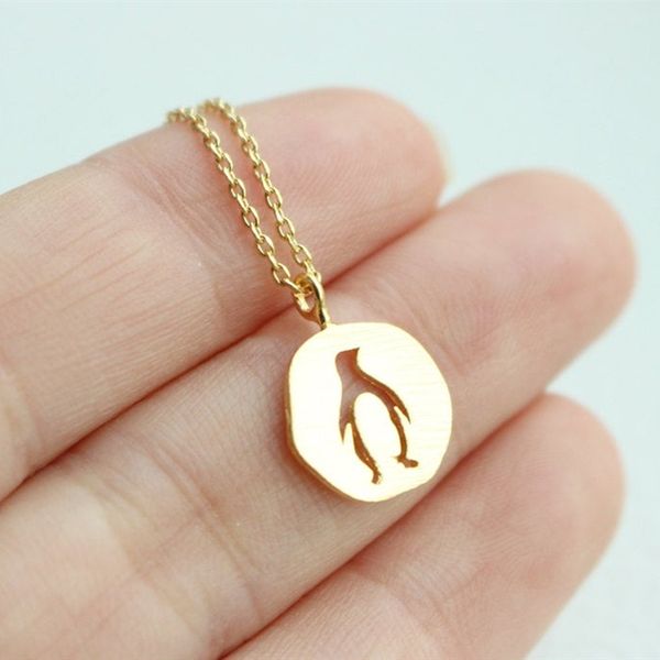 cute walking arctic penguin pendant necklace women kids gift animal jewelry gold color stainless steel round collier femme 2020, Silver
cute walking arctic penguin pendant necklace women kids gift animal jewelry gold color stainless steel round collier femme 2020, Silver