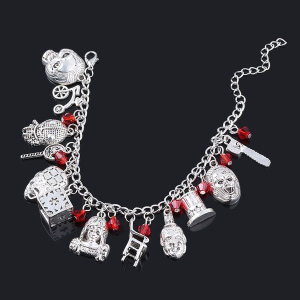 charm bracelets horror movie annabelle bracelet chucky face stephen kings it penny wise jason hockey for women men jewelry gift, Golden;silver
charm bracelets horror movie annabelle bracelet chucky face stephen kings it penny wise jason hockey for women men jewelry gift, Golden;silver