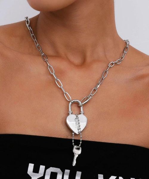 fashion mix and match key round bead chain necklace female heart-shaped retro lock geometric necklace sale, Silver
fashion mix and match key round bead chain necklace female heart-shaped retro lock geometric necklace sale, Silver