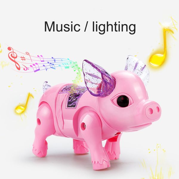 interactive funny glow unique plastic flashing with rope electronic walking pig development musical baby educational led pet toy
interactive funny glow unique plastic flashing with rope electronic walking pig development musical baby educational led pet toy