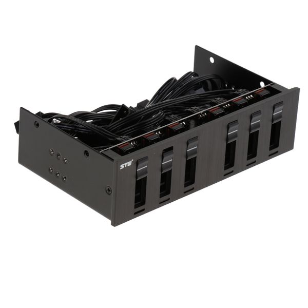 индикатор 6 вентиляторы регулятор скорости pc компьютеры корпус cooler вентилятор 5v / 12v - черный
индикатор 6 вентиляторы регулятор скорости pc компьютеры корпус cooler вентилятор 5v / 12v - черный