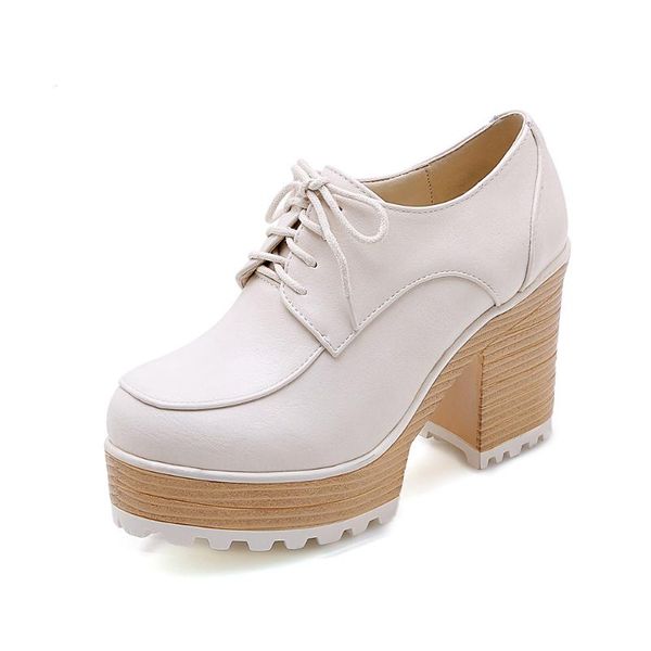 early spring 2020 fashion new thick with waterproof table size code 33-42 lace-up mouth in single woman shoes, Black 
early spring 2020 fashion new thick with waterproof table size code 33-42 lace-up mouth in single woman shoes, Black