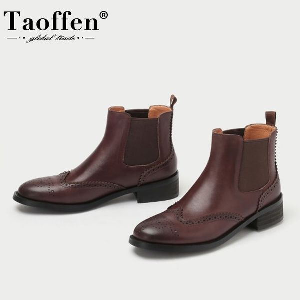 boots taoffen women ankle real leather flat heel print shoes fashion winter autumn footwear size 34-40, Black
boots taoffen women ankle real leather flat heel print shoes fashion winter autumn footwear size 34-40, Black