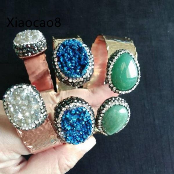 bangle gold copper open bangles bracelets nature stone bijoux fashion women's cuff jewelry, Black
bangle gold copper open bangles bracelets nature stone bijoux fashion women's cuff jewelry, Black