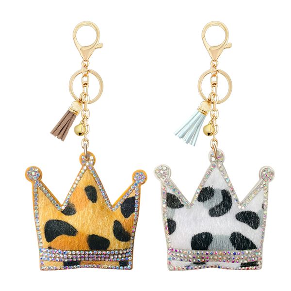 2020 creative new korean velvet leopard rhinestone crown shape key ring pendant bell accessories luggage ornaments, Silver
2020 creative new korean velvet leopard rhinestone crown shape key ring pendant bell accessories luggage ornaments, Silver