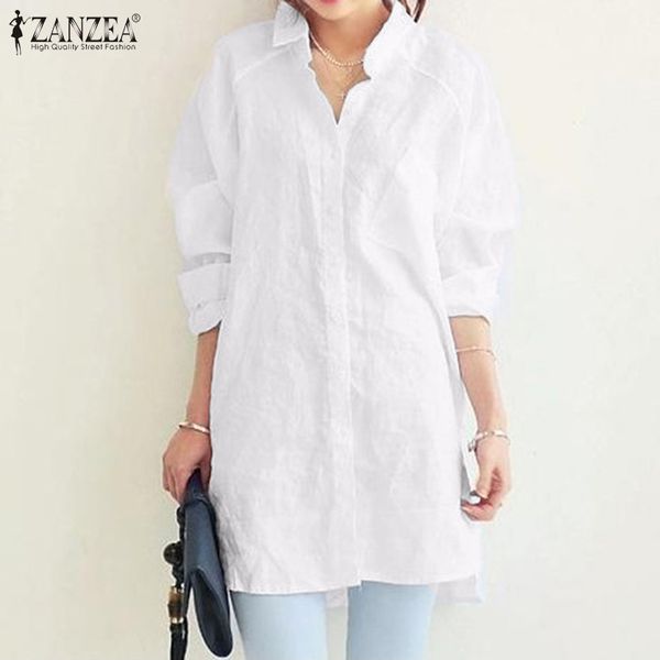 women's blouse 2020 zanzea stylish button shirts casual long sleeve blusas female lapel solid tunic plus size baggy chemise 5xl, White
women's blouse 2020 zanzea stylish button shirts casual long sleeve blusas female lapel solid tunic plus size baggy chemise 5xl, White